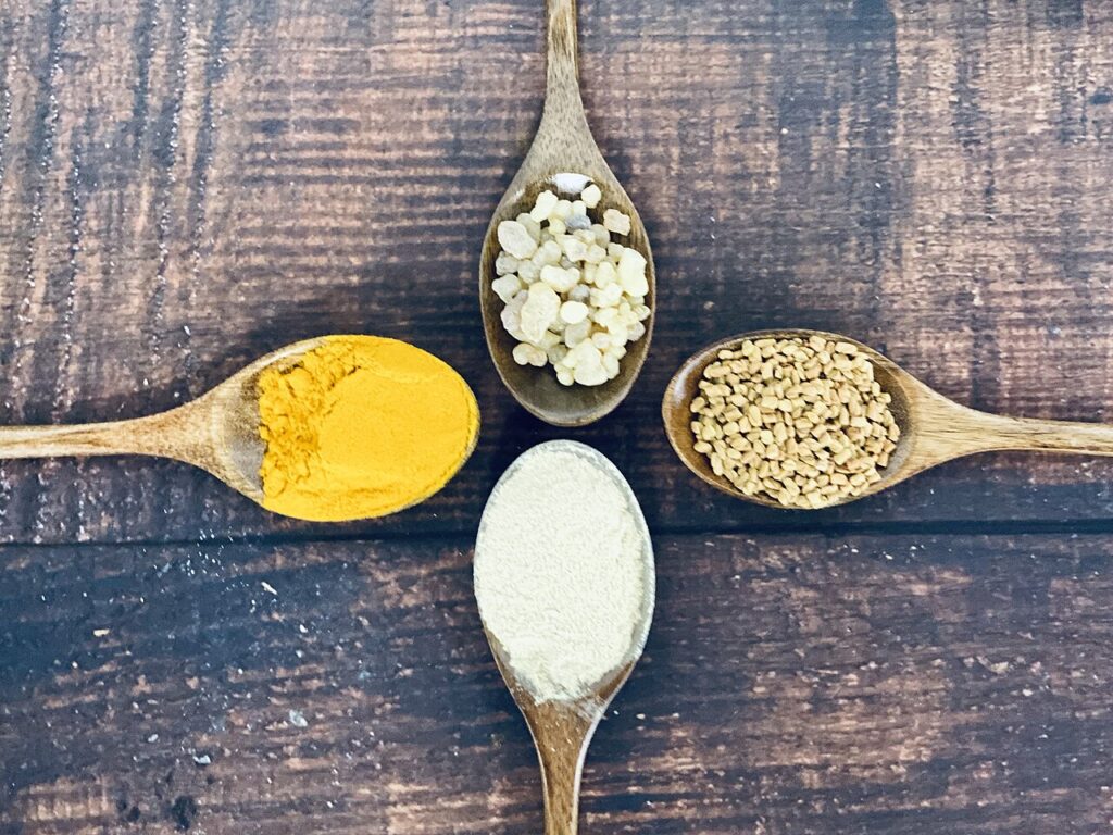 Ayurvedic herbs turmeric ashwagandha