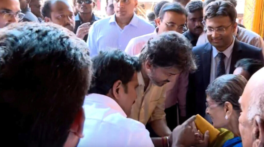 பரபர குற்றச்சாட்டு... தவிடு பொடியாக்கிய விஜய்; பி.டி.ஆர் தாயார் காலில் விழுந்து ஆசி