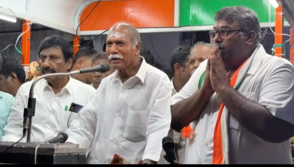 அசோக் ஆனந்த்தை ஆதரித்து முதலமைச்சர் ரங்கசாமி பிரச்சாரத்தை தொடங்கினார்