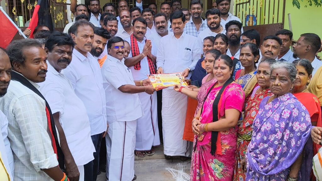 திமுக வேட்பாளர் சேதுசெல்வத்தை ஆதரித்து - இரா. சிவா, ஆ. இலட்சுமணன் தீவிர வாக்கு சேகரிப்பு