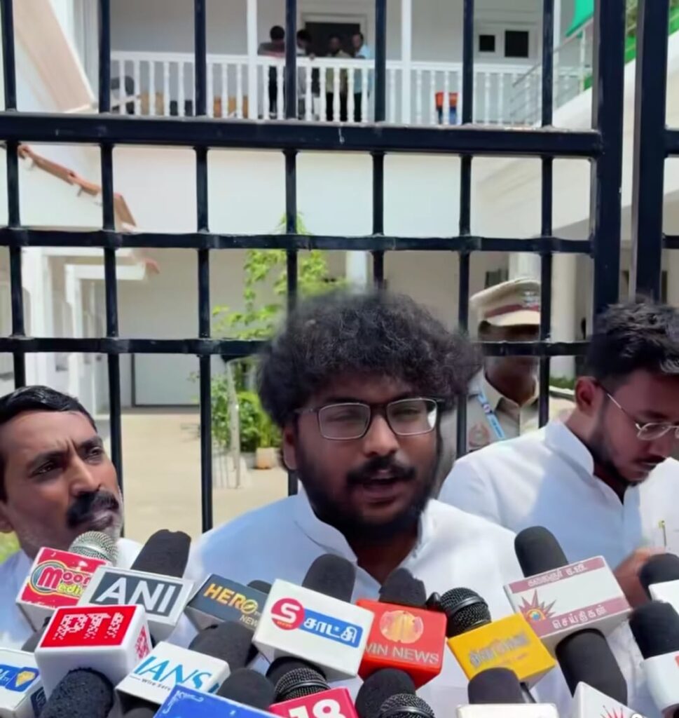 ஆளுநரை சந்திக்க எம்.எல்.ஏ. விக்னேஷ் கண்ணனுக்கு மறுப்பு: செய்தியாளர்களிடம் ஆவேசம்