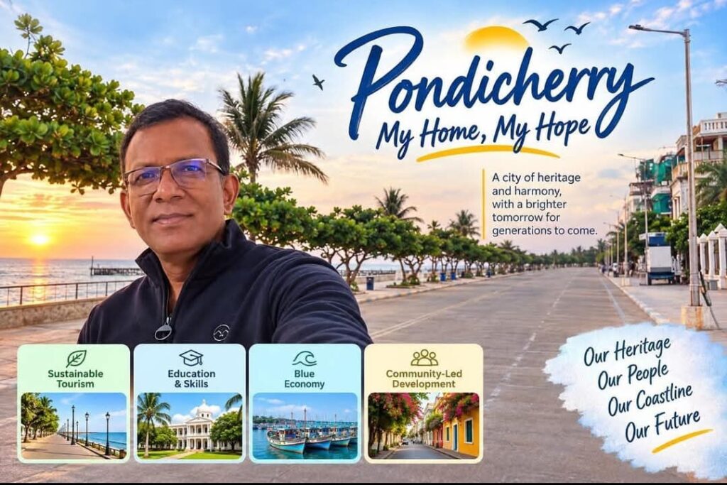 "புதுச்சேரியின் மிகப்பெரிய பலம் அதன் மக்கள்தான் ", "பாரம்பரியத்தை மதித்துக்கொண்டே நவீனமடைய முடியும்" - எஸ் பி மாறன்