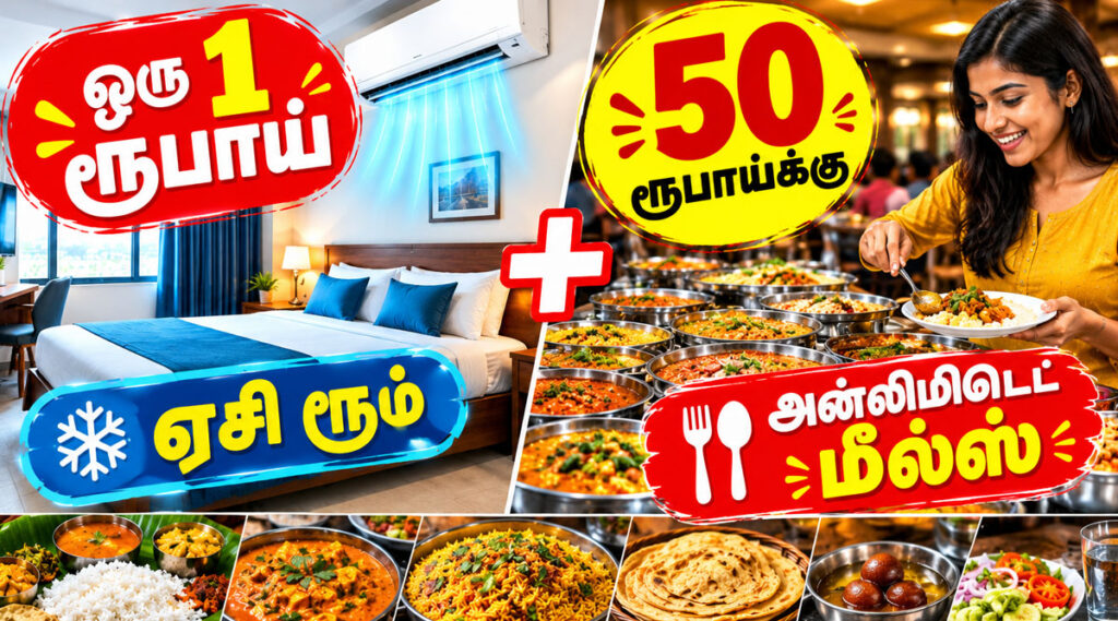 ரூ.1-க்கு ஏசி ரூம்... ரூ.50-க்கு அன்லிமிடெட் உணவு; இந்தியாவில் இப்படி ஒரு இடமா?