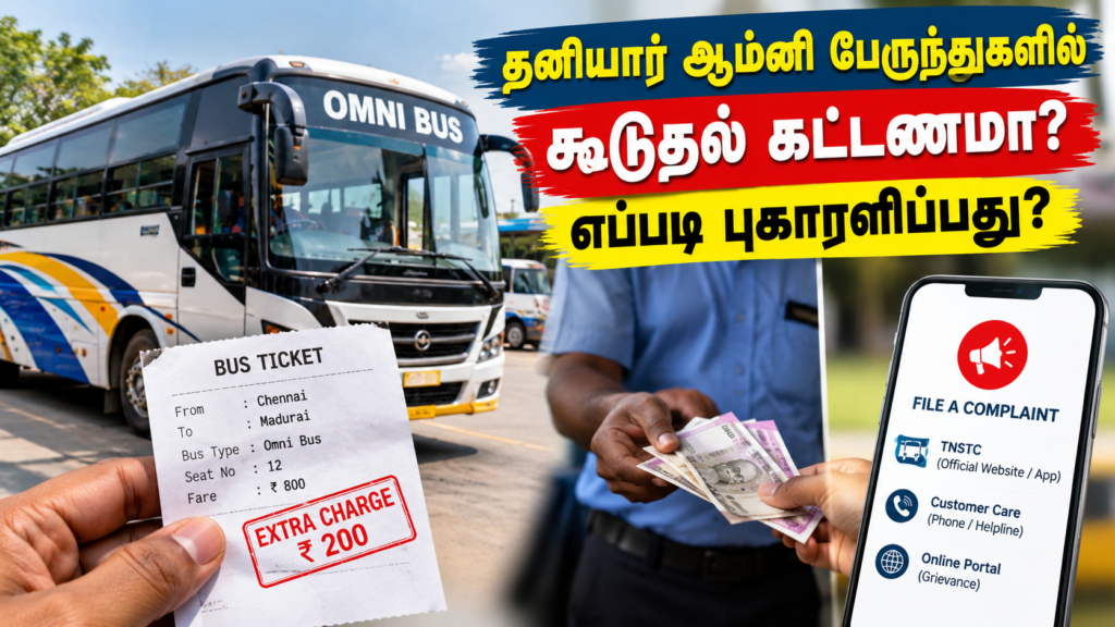தனியார் ஆம்னி பேருந்துகளில் கூடுதல் கட்டணமா? எப்படி புகாரளிப்பது?