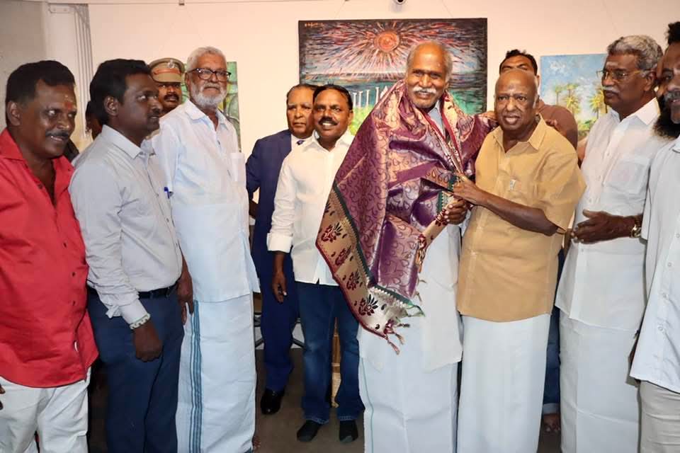 ஓவியக் கண்காட்சியை ரங்கசாமி தொடங்கிவைத்தார்