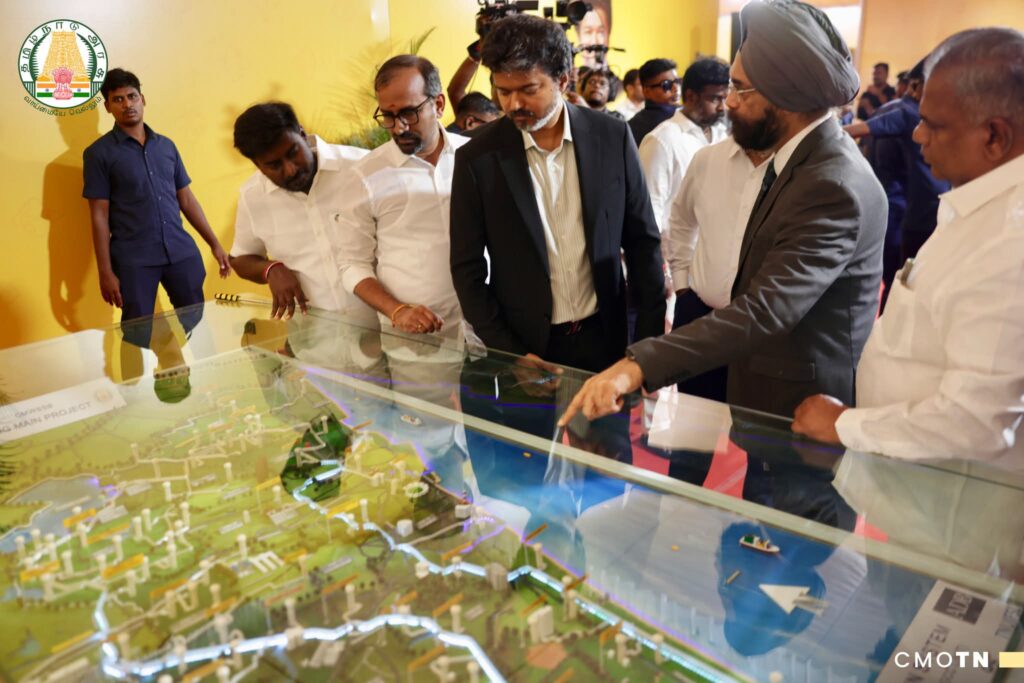 சுற்றுக்குழாய் அமைக்கும் திட்டத்திற்கு முதல்வர் விஜய் அடிக்கல் நாட்டினார்